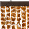 vidaXL - Vliegengordijn - 90x200 - cm - chenille - okerkleurig - en - wit