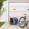 vidaXL - Hondenfietstrailer - oxford - stof - en - ijzer - blauw - en - grijs