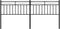 vidaXL - Hoofdbord - 200 - cm - metaal - zwart