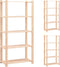 vidaXL - Opbergrekken - 5-laags - 3 - st - 80x38x170 - cm - grenenhout - 250 - kg