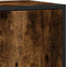 vidaXL - Dressoir - 68x35x76 - cm - bewerkt - hout - en - metaal - gerookt - eiken
