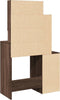 vidaXL - Kaptafel - met - kastje - 80x35x132 - cm - bruin - eikenkleur