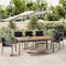 vidaXL - Tuintafel - met - houten - blad - poly - ratten - en - acaciahout - grijs