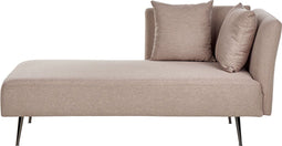 RIOM - Chaise longue - Lichtbruin - Rechtszijdig - Stof