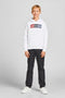JACK&JONES JUNIOR JJECORP LOGO SWEAT HOOD NOOS JR - Jongens Trui met Capuchon en Kangoeroezak - Maat 176
