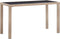 vidaXL - Tuintafel - 123x60x74 - cm - poly - rattan - beige