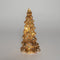 Anna's Collection Kerstboom beeldje - goud - met LED licht - H20 cm - glas - decoratie