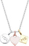 Elli YOU ME Halsketting - 925 Sterling Zilver - Hartje - 45 cm