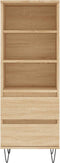 vidaXL - Hoge - kast - 40x36x110 - cm - bewerkt - hout - sonoma - eiken