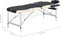 vidaXL - Massagetafel - inklapbaar - 3 - zones - aluminium - zwart - en - beige