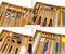 Budu Bestekbak #33,5 - Uitschuifbaar Bamboe Bestekcassette - 5/7 vakken - 33,5 x 28 - 45 cm