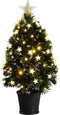 Luca Lighting Mercury Kunstkerstboom met Fibre Optic Verlichting - H60 x Ø30 cm - Groen