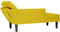 vidaXL - Chaise - longue - met - kussen - en - rechterarmleuning - fluweel - geel