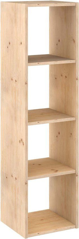 Astigarraga Houten Vakkenkast Open - 4 vakken - PEFC grenen - 140x36cm - Bruin