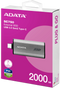 Adata SC750 - Externe Harde Schijf - 2TB SSD - Zwart