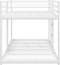 vidaXL - Stapelbed - zonder - matras - 75x190 - cm - staal - wit