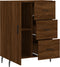 vidaXL - Dressoir - 69,5x34x90 - cm - bewerkt - hout - bruin - eikenkleur