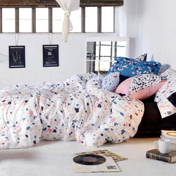 Happy Friday Duvet cover set 2 pieces Terrazzo 200x200 cm (Double) Multicolor