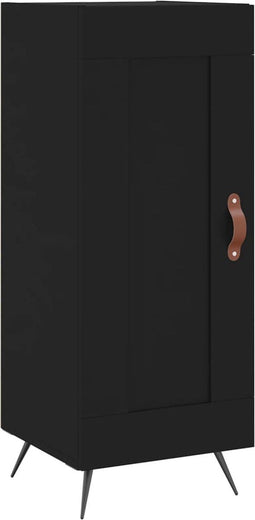vidaXL - Dressoir - 34,5x34x90 - cm - bewerkt - hout - zwart