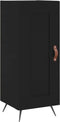 vidaXL - Dressoir - 34,5x34x90 - cm - bewerkt - hout - zwart