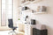 Feel Furniture - Luxe design bureaustoel van 100% rundleer - Hoge rugleuning - Donker grijs
