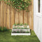 vidaXL - Tuinplanter - 3-laags - 90x90x35 - cm - Wit - Staal