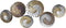 Wanddecoratie DKD Home Decor Metaal Multicolour Orientaals Spiralen (104 x 4,5 x 43 cm)