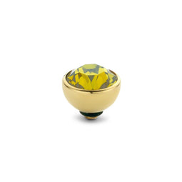 Melano Twisted Basic - CZ Steentje 8 mm - Geel - Goud