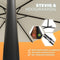 Kingsleeve Zweefparasol - Ø330cm UV-Bescherming 80+ Slinger - Crème