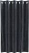 vidaXL - Zwarte - Outdoorgordijnen - met - Oogjes - 2 - stuks - Donkergrijs - Fluweel