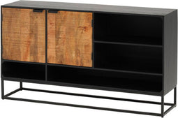 Dressoir Genovese 160 cm mangohout - Naturel/zwart