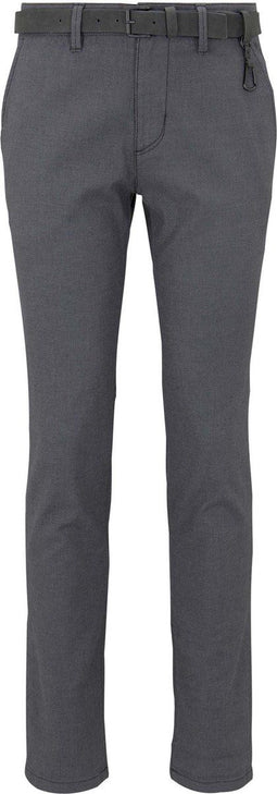 TOM TAILOR structured straight chino - Heren Broek - Maat W30 X L32 - Inclusief riem van kunstleer