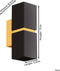 EGLO Passa - Wandlamp - 2 Lichts - GU10 - Zwart Goud (2 stuks)