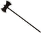 Grote hakbijl - zwart - plastic - 105 cm - Halloween/ridders verkleed wapens accessoires