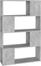 vidaXL-Boekenkast/kamerscherm-80x24x124,5-cm-spaanplaat-betongrijs