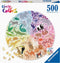 Ravensburger Round puzzle Circle of colors Animals - Legpuzzel - 500 stukjes