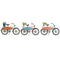 Decoratieve figuren Home ESPRIT Blauw Groen Oranje 31 x 8,5 x 19 cm (3 Stuks)