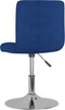 vidaXL - Eetkamerstoel - draaibaar - stof - blauw