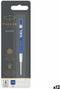Navulling voor balpen Parker Quink Flow Blauw (12 Stuks)