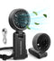Vulpes Goods® Handventilator PRO - 3in1 Draagbaar - Oplaadbaar USB Ventilator - 4000 mAh - 5 Snelheden - Opvouwbaar Design - Zwart