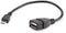 Gembird OTG USB Adapter Kabel - USB Mini-B naar USB A - 15 cm - Zwart
