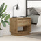 vidaXL - Nachtkastje - Artisan - Eiken - 45x34x46 - cm - Bewerkt - Hout