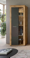 Furnilux Jam - Vitrinekast - 35x60x159cm - Grijs eiken