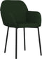 vidaXL - Eetkamerstoelen - 2 - st - fluweel - donkergroen