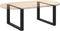vidaXL - Salontafelpoten - 2 - st - U-vormig - 60x(42-43) - cm - staal - zwart