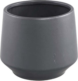 PTMD Mexa Ronde Bloempot - H13 x Ø15,5 cm - Keramiek - Zwart