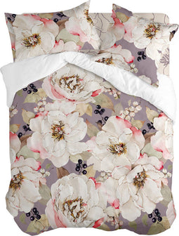 Noorse hoes HappyFriday White Peonies Multicolour 140 x 200 cm