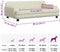 vidaXL - Hondenmand - 90x53x30 - cm - kunstleer - crèmekleurig