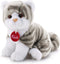 Trudi Knuffel Kitten Brad 24 Cm Pluche Wit/grijs