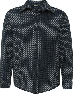 Mexx Jongens Overhemd - Lange mouw - Katoen - Blauw (maat 110)